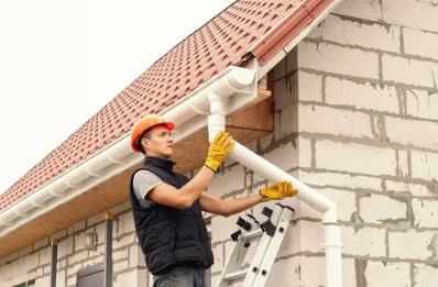 Pose et remplacement de gouttières à Réparsac